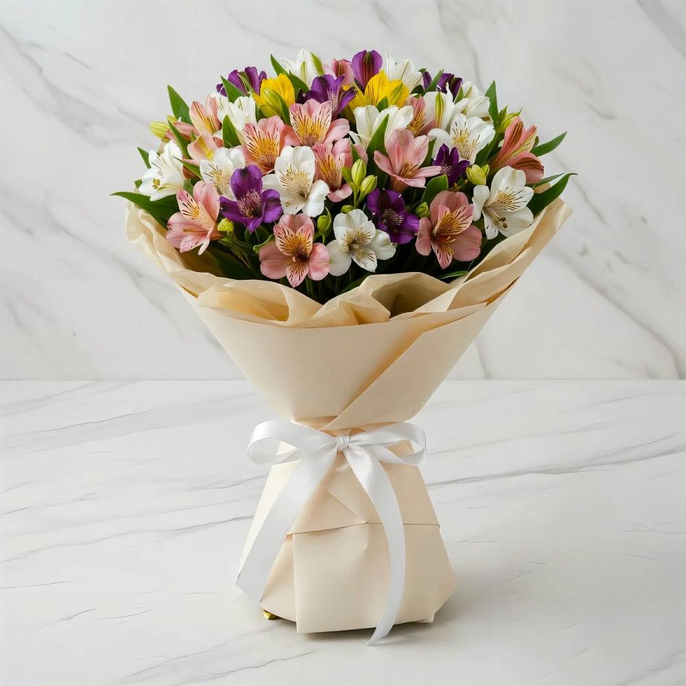 Букет цветов из: Альстромерии в Подлесной Слободе