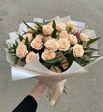 Букет Кремовые розы Латте в Подлесной Слободе