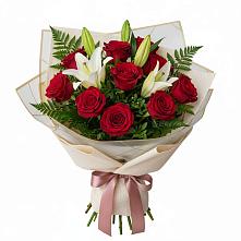 Букет цветов из:  Лилии и Розы #REPLACE_PRED# Подлесной Слободе