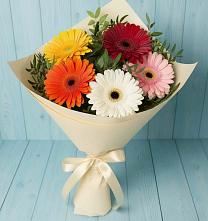 Букет цветов из:  Герберы #REPLACE_PRED# Подлесной Слободе