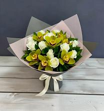 Букет цветов из:  Орхидеи и Розы в Подлесной Слободе