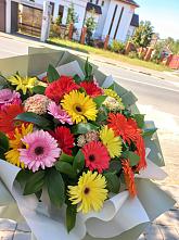 Букет цветов из:  Герберы #REPLACE_PRED# Подлесной Слободе