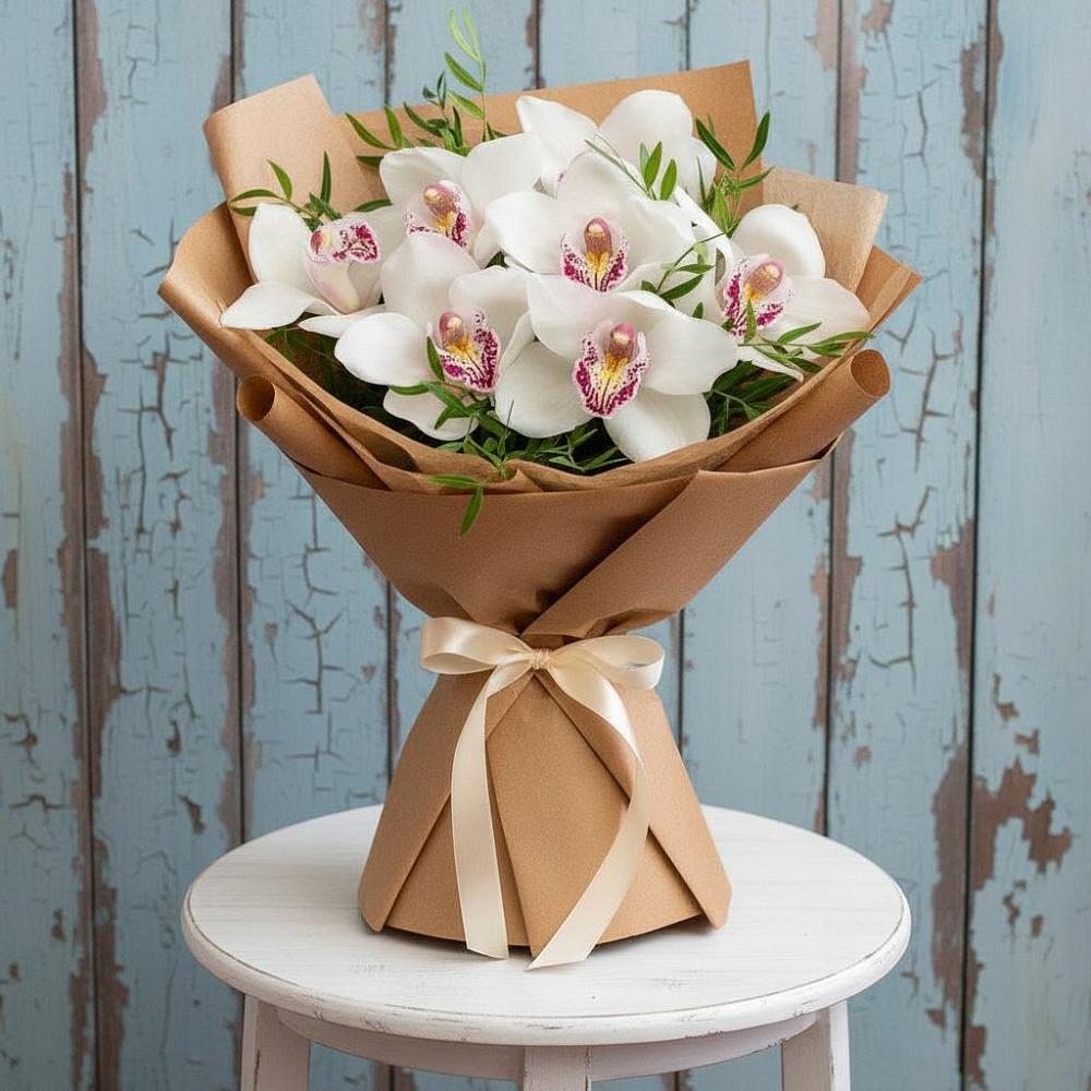 Букет цветов из: Орхидеи и Розы в Подлесной Слободе
