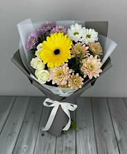 Букет цветов из:  Розы, Герберы и Хризантемы #REPLACE_PRED# Подлесной Слободе