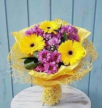 Букет цветов из:  Хризантемы и Герберы в Подлесной Слободе