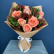 Букет цветов из:  Розы и Альстромерии в Подлесной Слободе