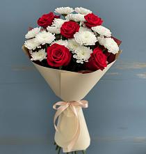 Букет цветов из:  Розы и Хризантемы в Подлесной Слободе