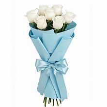 Букет 7 белых роз Проуд в Подлесной Слободе