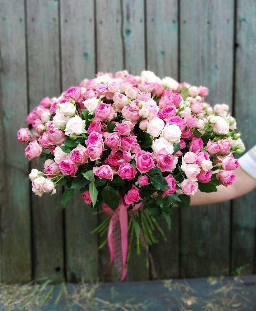 Букет Розовые кустовые розы Натали и Лав Лидия в Подлесной Слободе