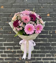 Букет цветов из:  Герберы и Хризантемы в Подлесной Слободе