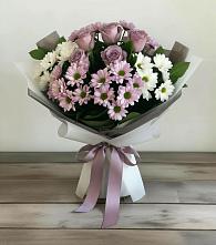 Букет цветов из:  Хризантемы и Розы в Подлесной Слободе