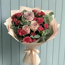 Букет цветов из:  Гвоздики и Розы в Подлесной Слободе