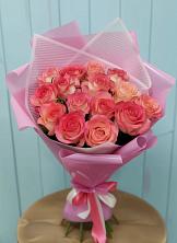 Букет 15 Розовых роз Равель в Подлесной Слободе